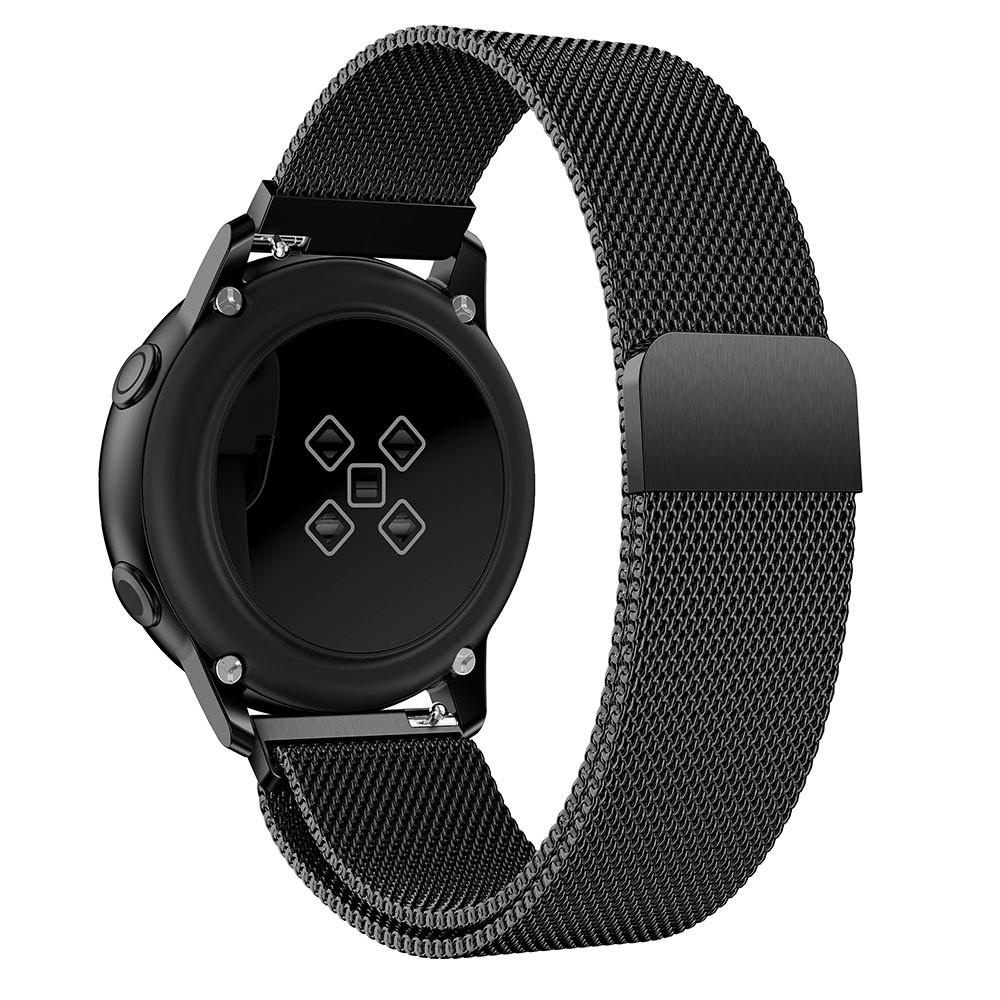 Bracelet milanais pour Samsung Galaxy Watch Active, noir