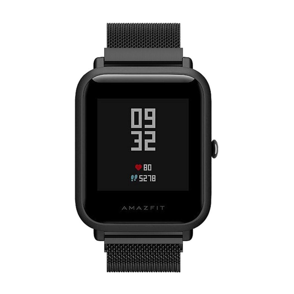 Bracelet milanais pour Xiaomi Amazfit Bip, noir