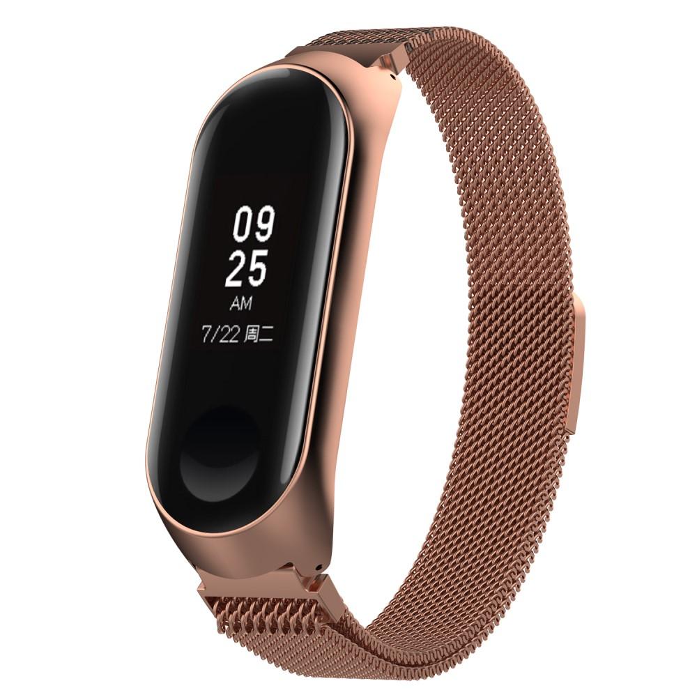 Bracelet milanais pour Xiaomi Mi Band 3/4, or rose