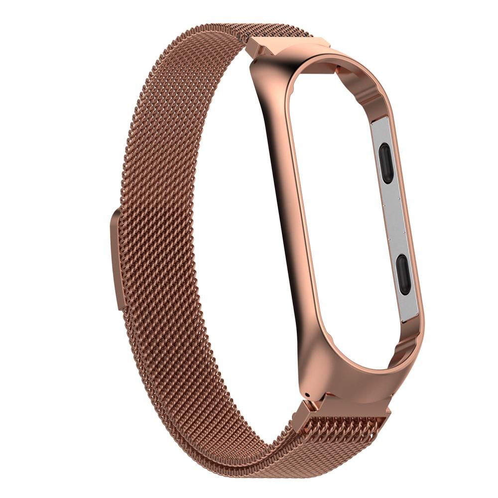 Bracelet milanais pour Xiaomi Mi Band 3/4, or rose