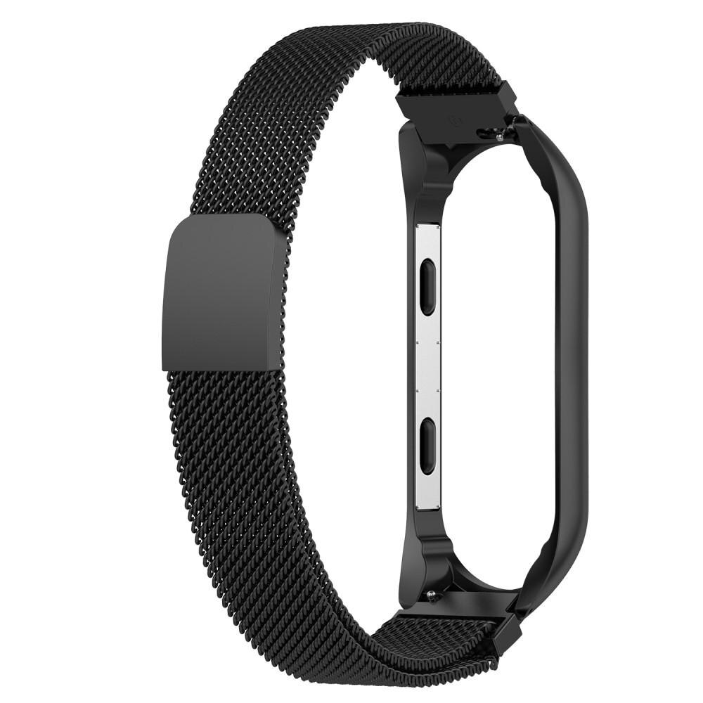 Bracelet milanais pour Xiaomi Mi Band 3/4, noir