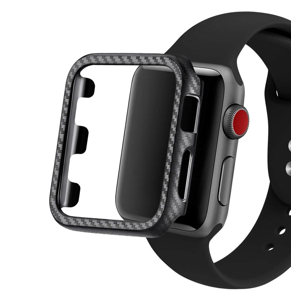 Coque Carbon Apple Watch SE 44mm, noir