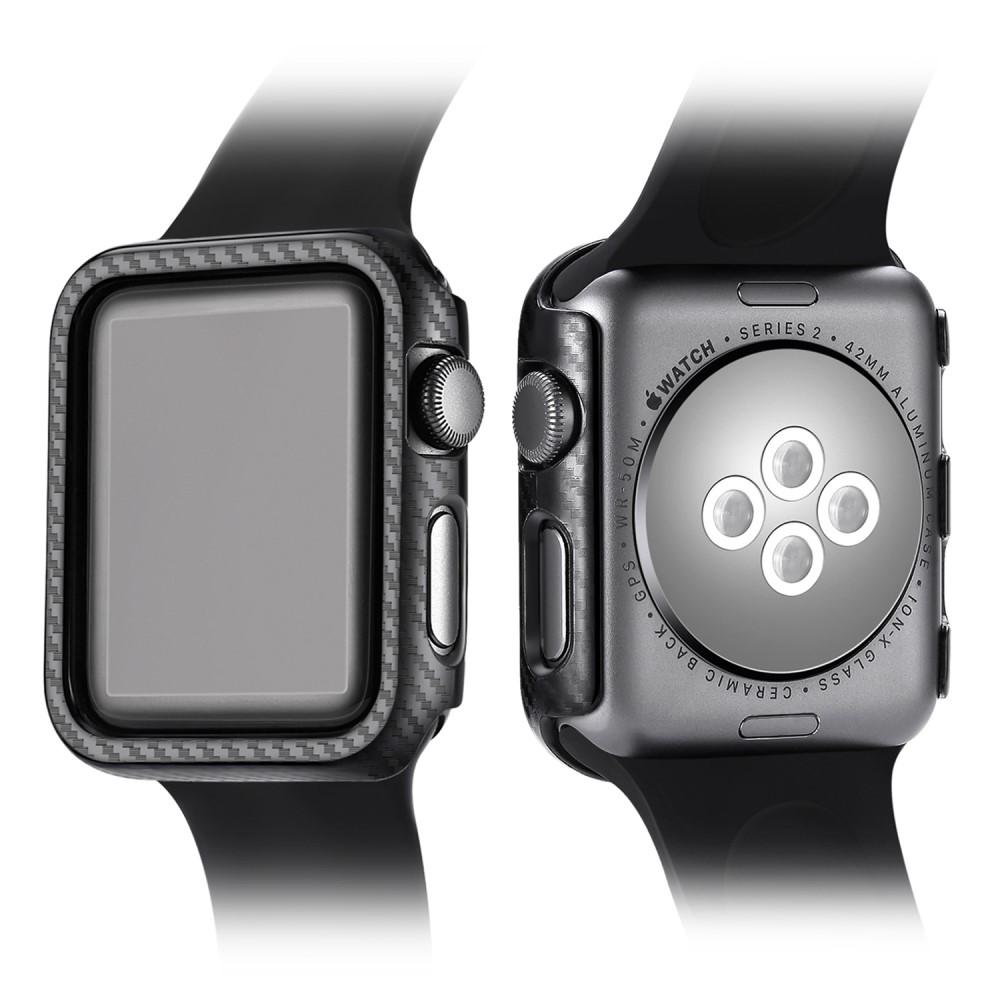 Coque Carbon Apple Watch 44mm, noir