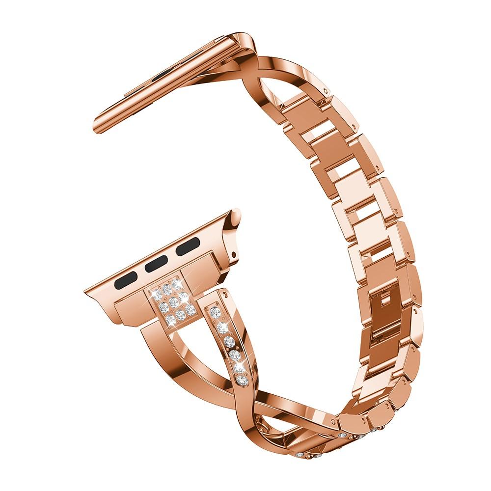 Bracelet Cristal Apple Watch SE 44mm, Rose Gold