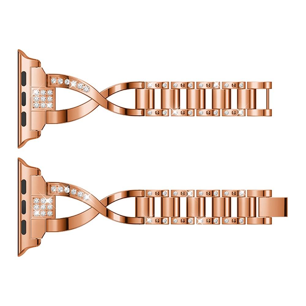 Bracelet Cristal Apple Watch SE 44mm, Rose Gold