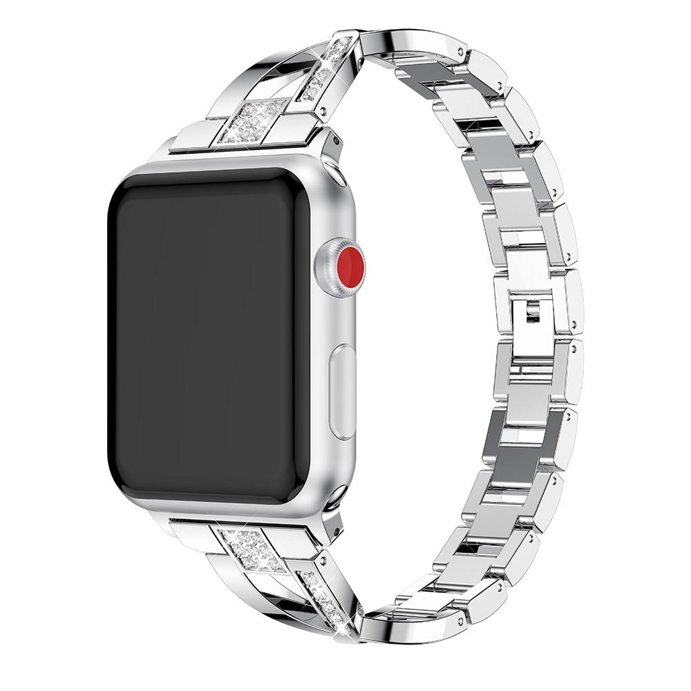 Bracelet Cristal Apple Watch 41mm Series 9, argent