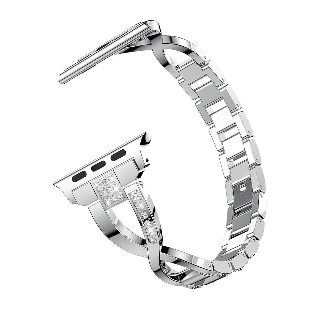 Bracelet Cristal Apple Watch 41mm Series 9, argent