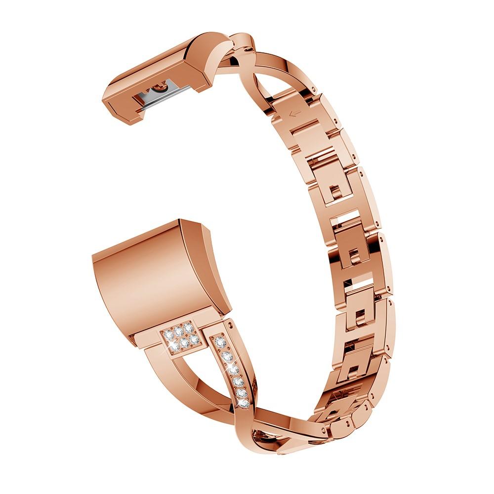 Bracelet Cristal Fitbit Charge 2 Rose Gold