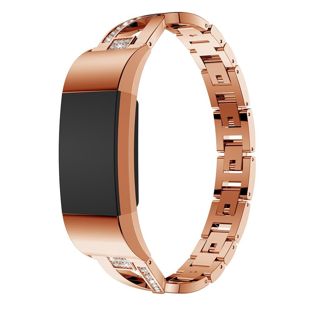 Bracelet Cristal Fitbit Charge 2 Rose Gold