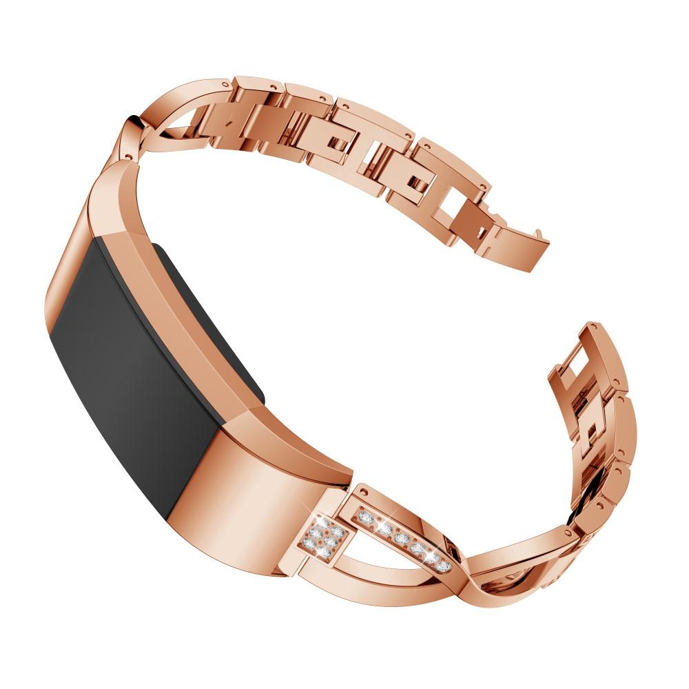 Bracelet Cristal Fitbit Charge 2 Rose Gold