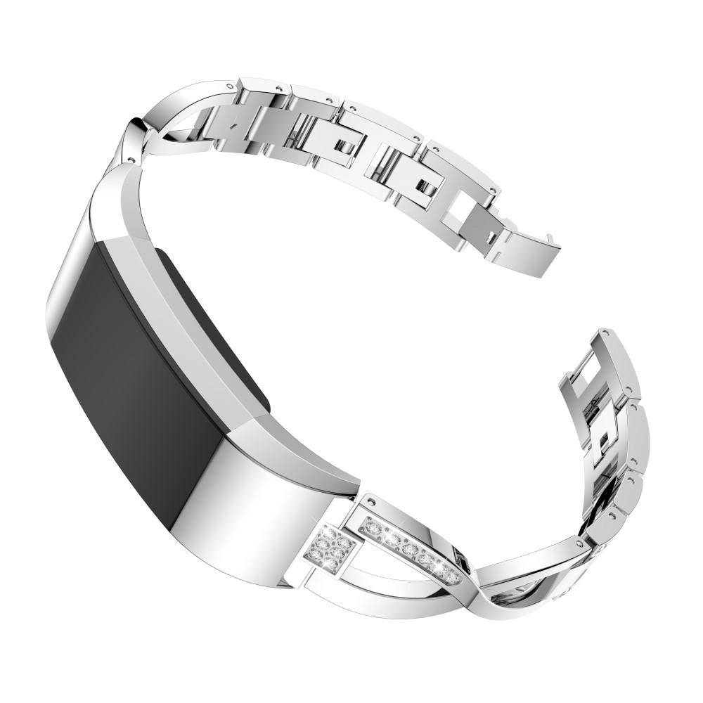 Bracelet Cristal Fitbit Charge 2 Argent