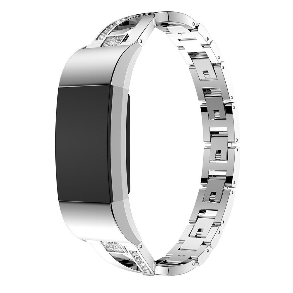 Bracelet Cristal Fitbit Charge 2 Argent