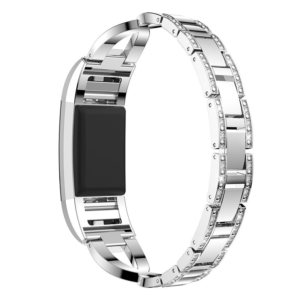 Bracelet Cristal Fitbit Charge 2 Argent