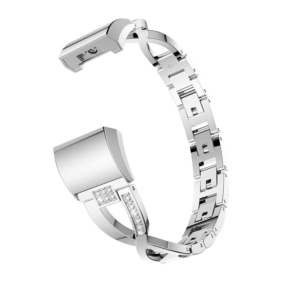 Bracelet Cristal Fitbit Charge 2 Argent