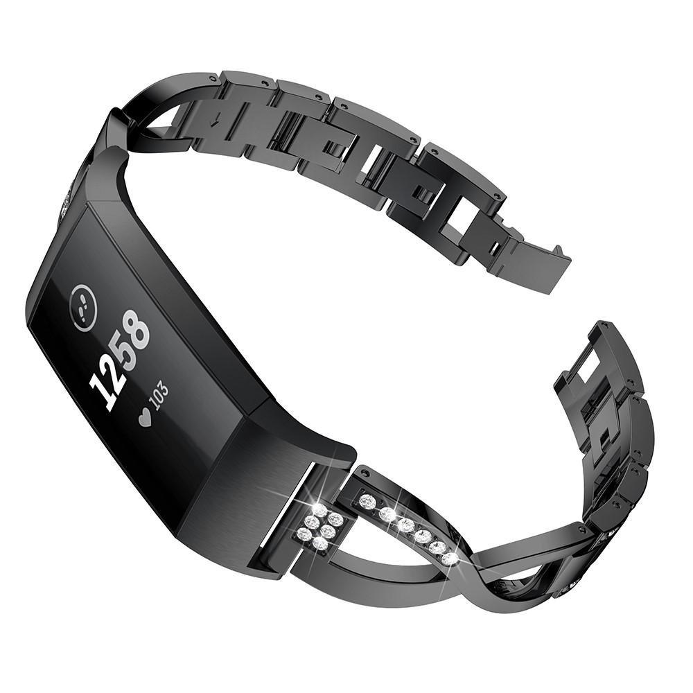 Bracelet Cristal Fitbit Charge 3/4 Black