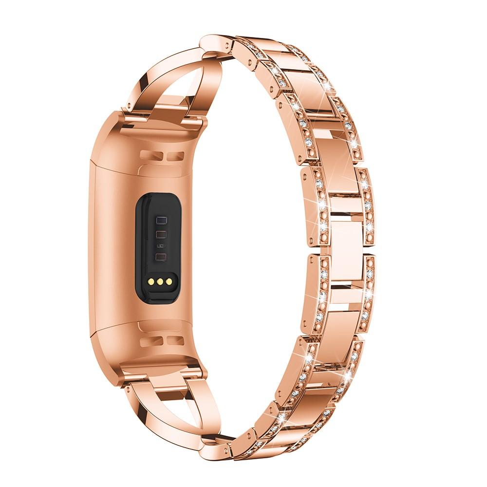 Bracelet Cristal Fitbit Charge 3/4 Rose Gold