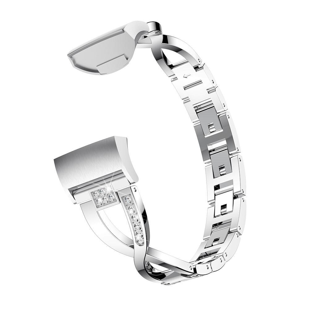 Bracelet Cristal Fitbit Charge 3/4 Argent