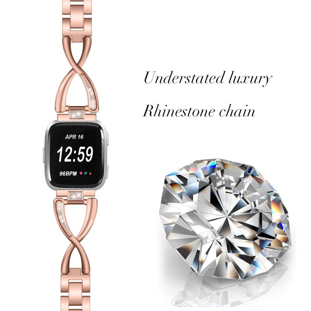 Bracelet Cristal Fitbit Versa/Versa 2 Rose Gold