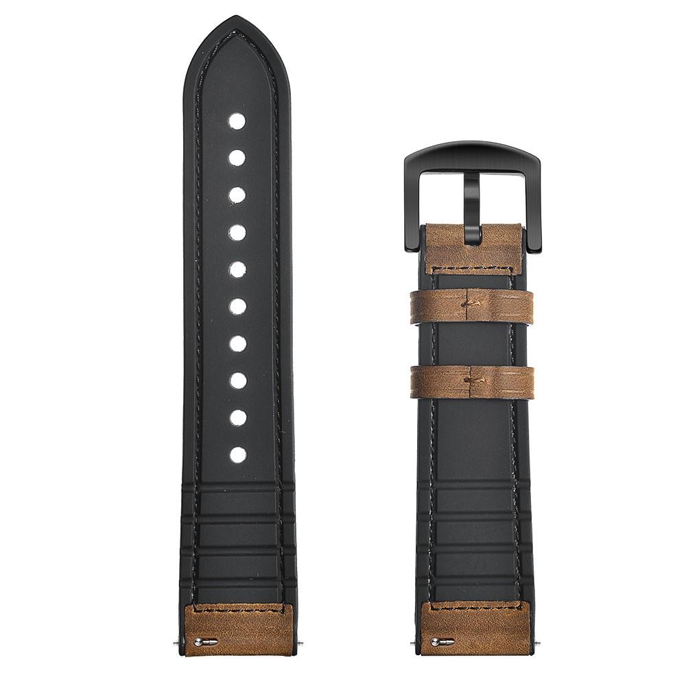 Bracelet en cuir haut de gamme Amazfit GTS/GTS 2, Marron