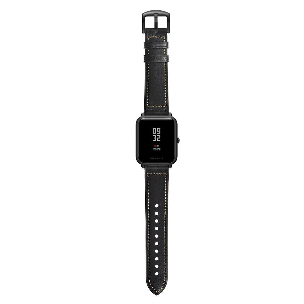 Bracelet en cuir haut de gamme Xiaomi Amazfit GTS Noir