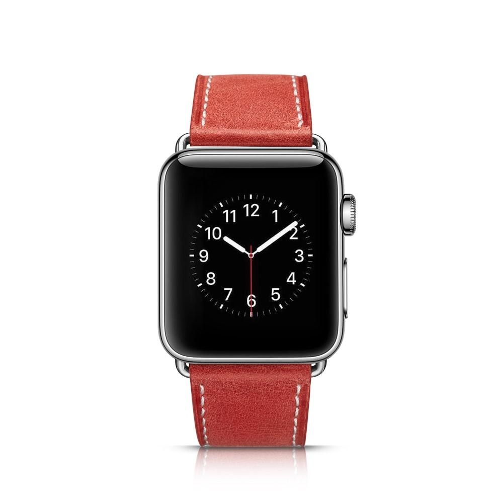 Bracelet en cuir Apple Watch Series 4-6 40mm, Rouge