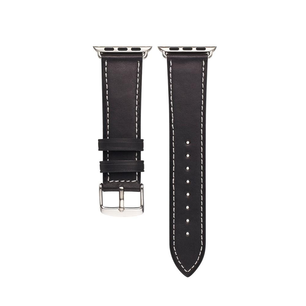 Bracelet en cuir Apple Watch Ultra 49mm 2nd Gen, Noir