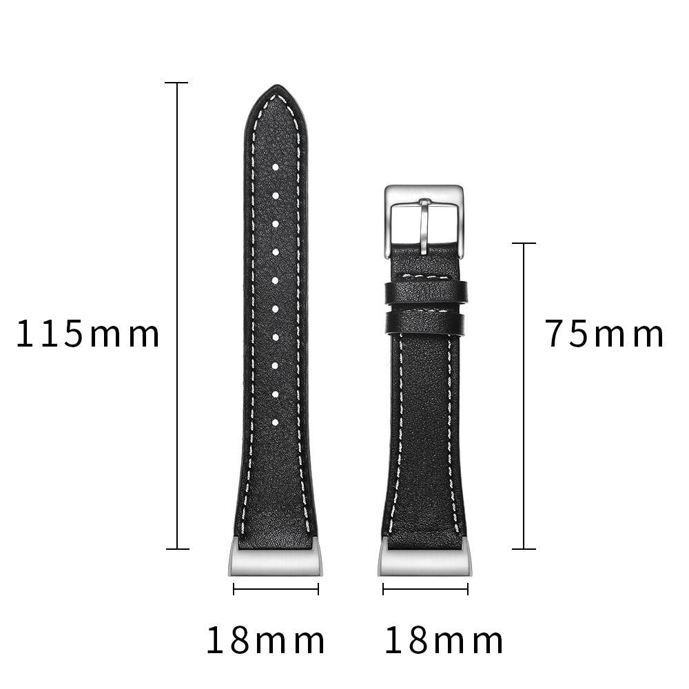 Bracelet en cuir Fitbit Charge 3/Charge 4, Noir