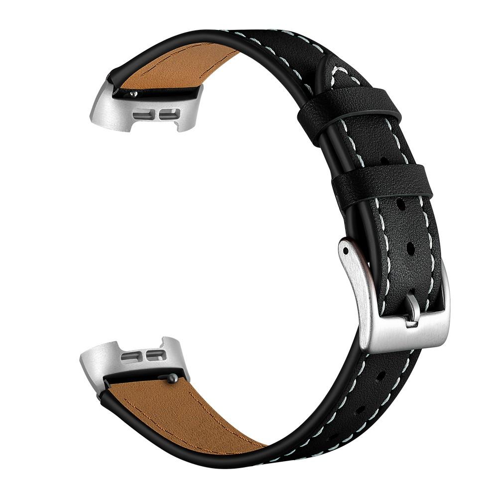 Bracelet en cuir Fitbit Charge 3/Charge 4, Noir