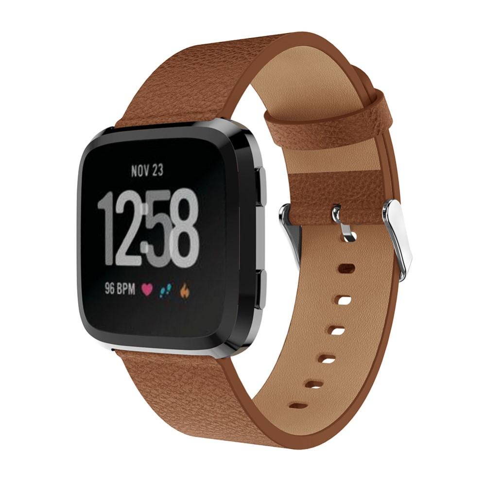 Bracelet en cuir Fitbit Versa/Versa 2, Marron