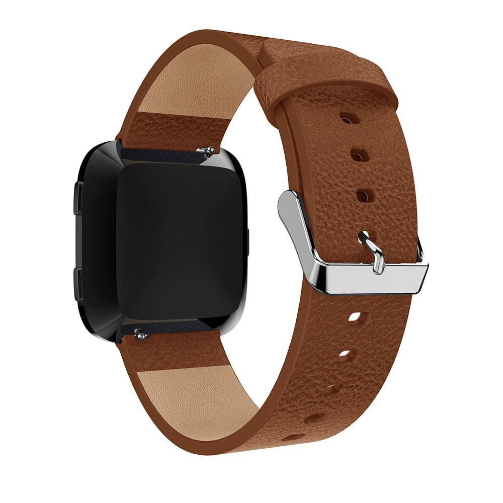 Bracelet en cuir Fitbit Versa/Versa 2 Marron