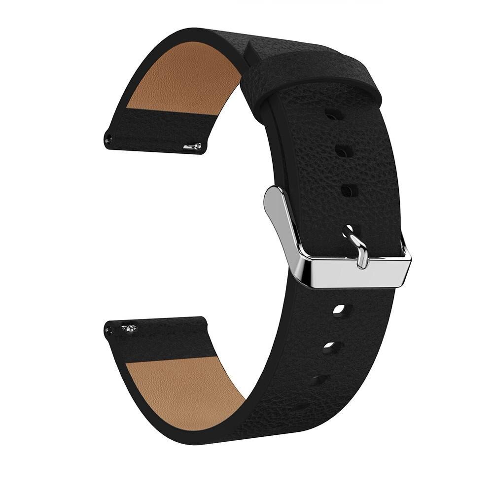 Bracelet en cuir Fitbit Versa/Versa 2, Noir