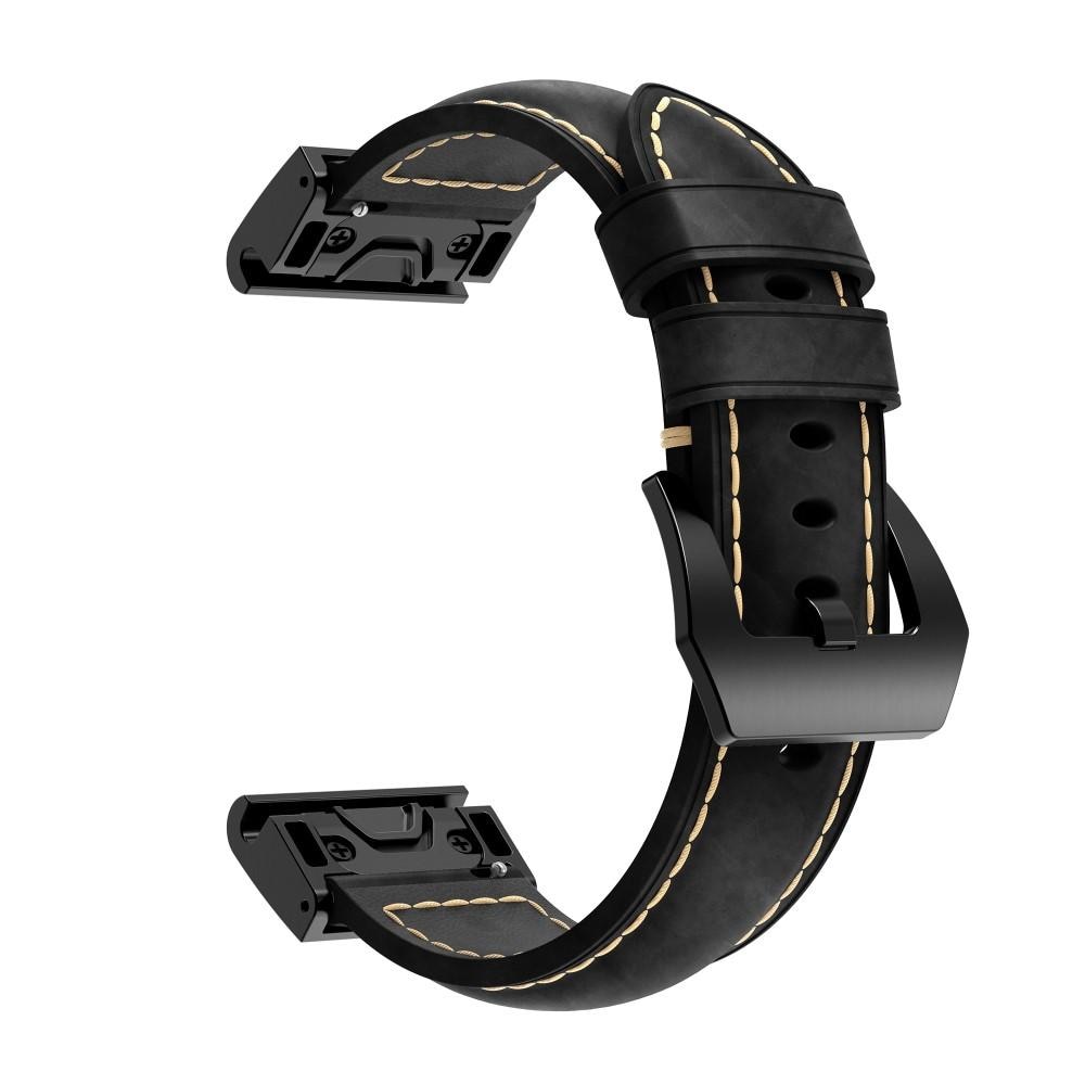 Bracelet en cuir Garmin Forerunner 965 Noir