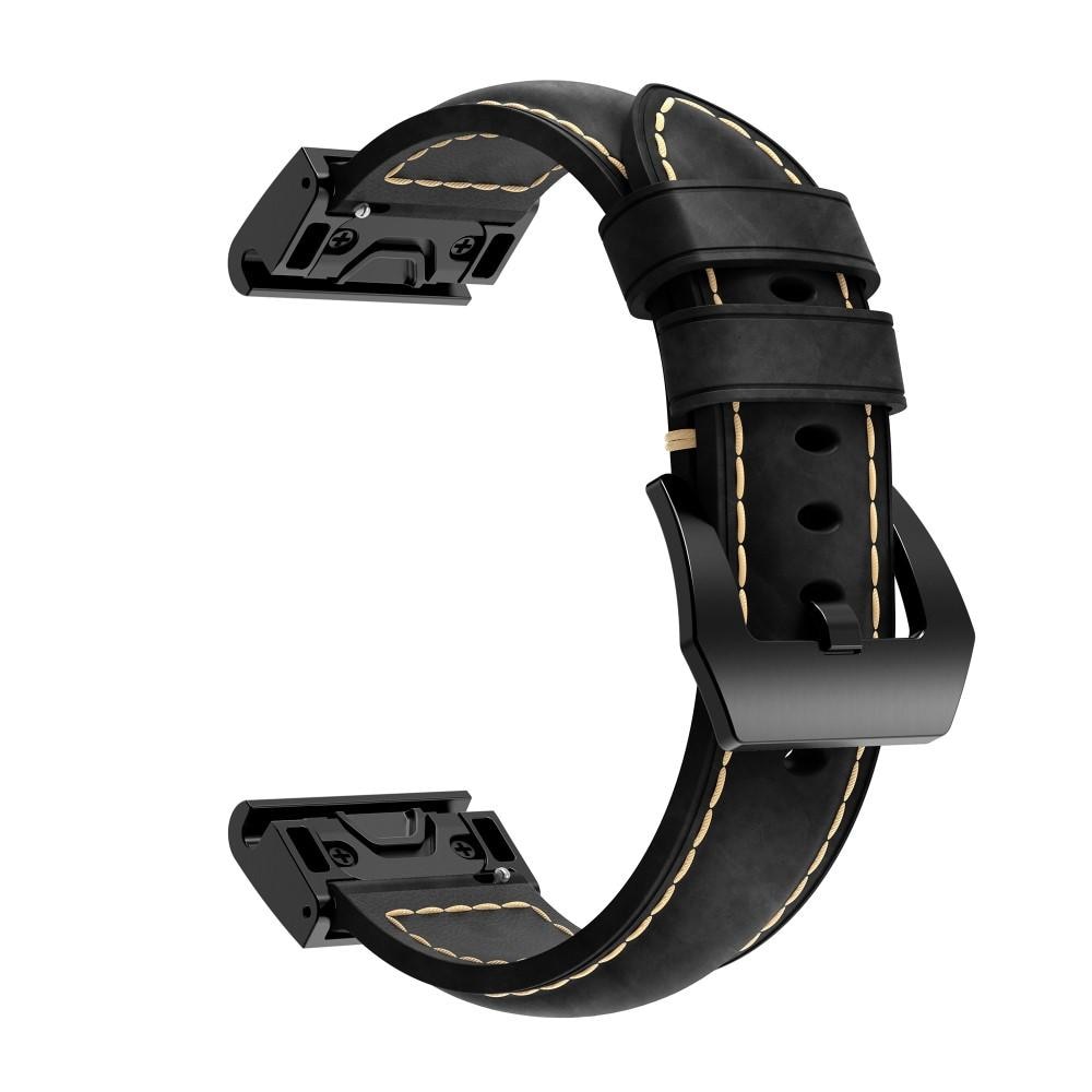 Bracelet en cuir Garmin Tactix 8 51mm, Noir