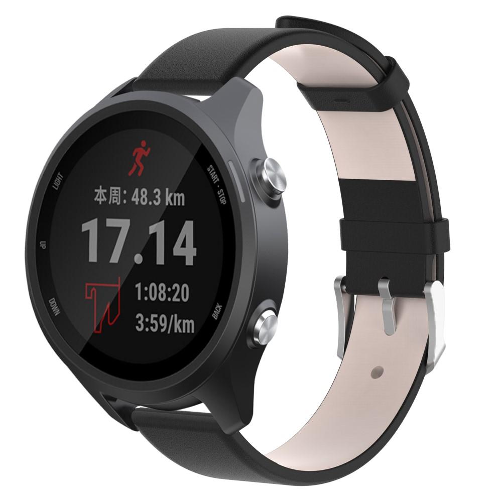 Bracelet en cuir Garmin Forerunner 645 Noir