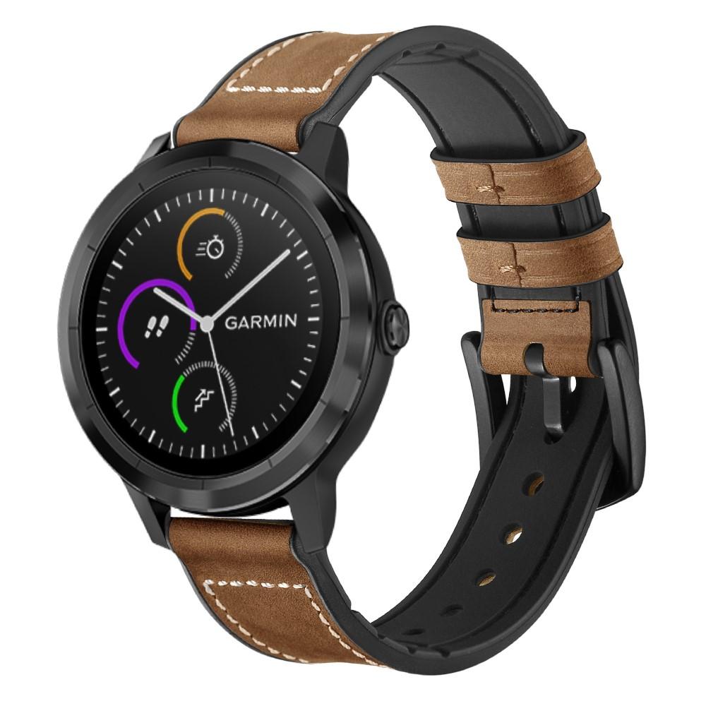 Bracelet en cuir Garmin Vivoactive 3 Marron