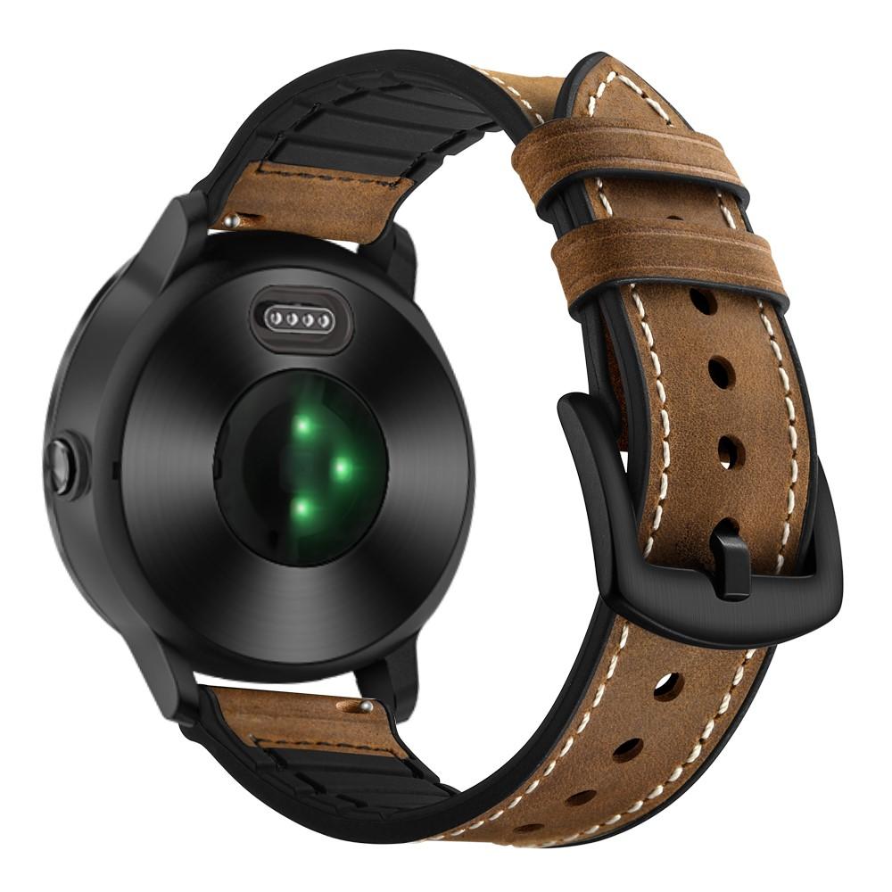 Bracelet en cuir Garmin Vivoactive 3 Marron