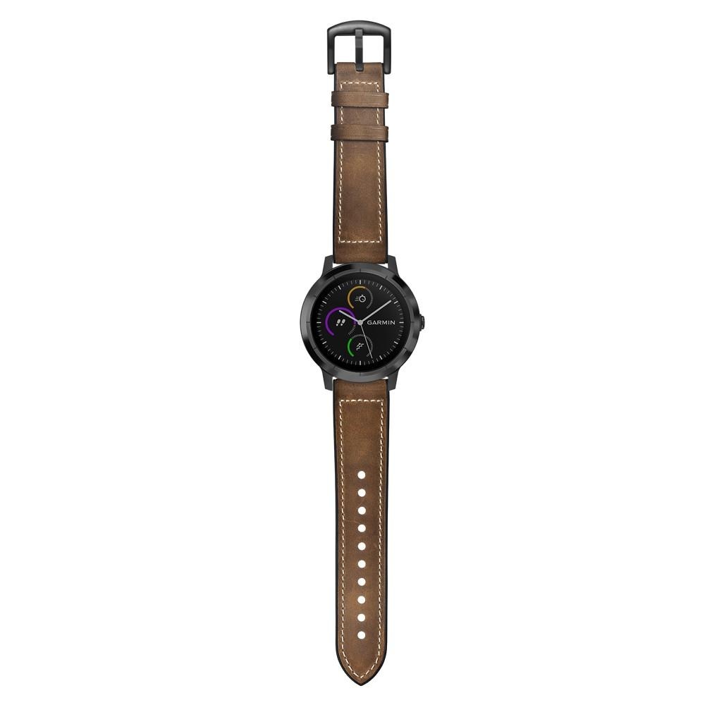 Bracelet en cuir Garmin Vivoactive 3, Marron