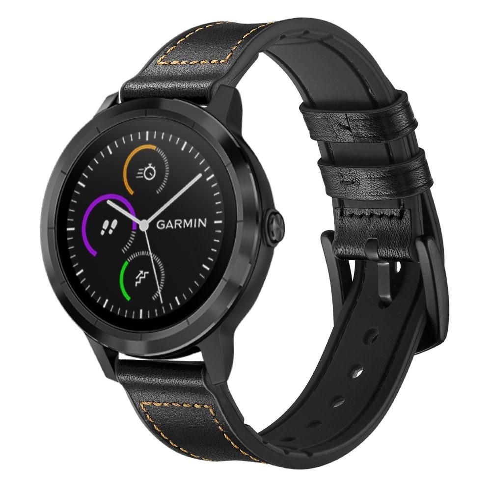 Bracelet en cuir Garmin Vivoactive 3, Noir