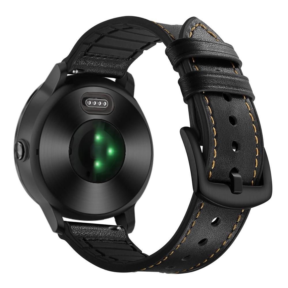Bracelet en cuir Garmin Vivoactive 3, Noir