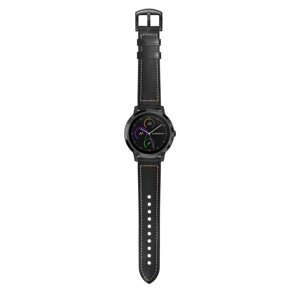 Bracelet en cuir Garmin Vivoactive 3, Noir