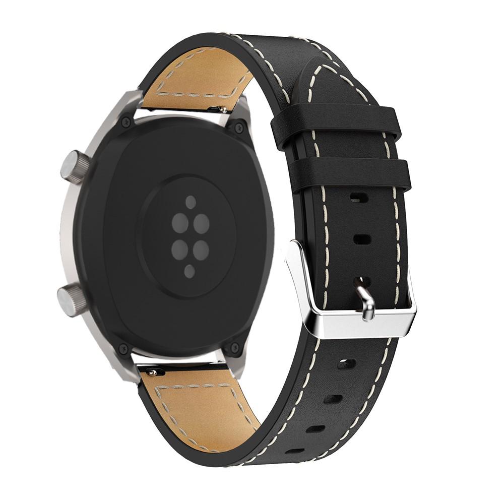 Bracelet en cuir Huawei Watch GT/GT 2 46mm/GT 2e Noir