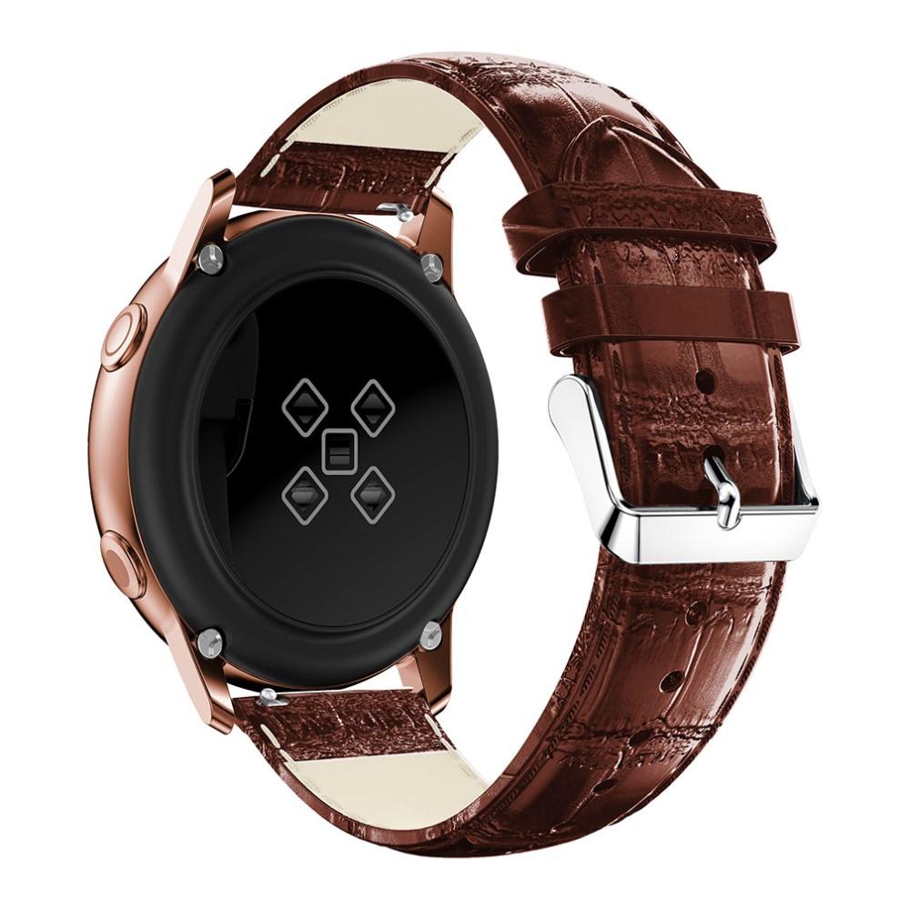 Croco Bracelet en cuir Garmin Vivoactive 5, marron