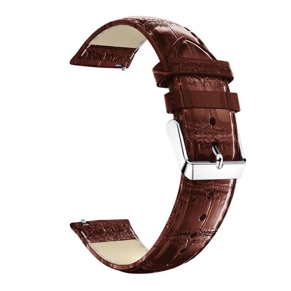Croco Bracelet en cuir Garmin Vivoactive 5, marron