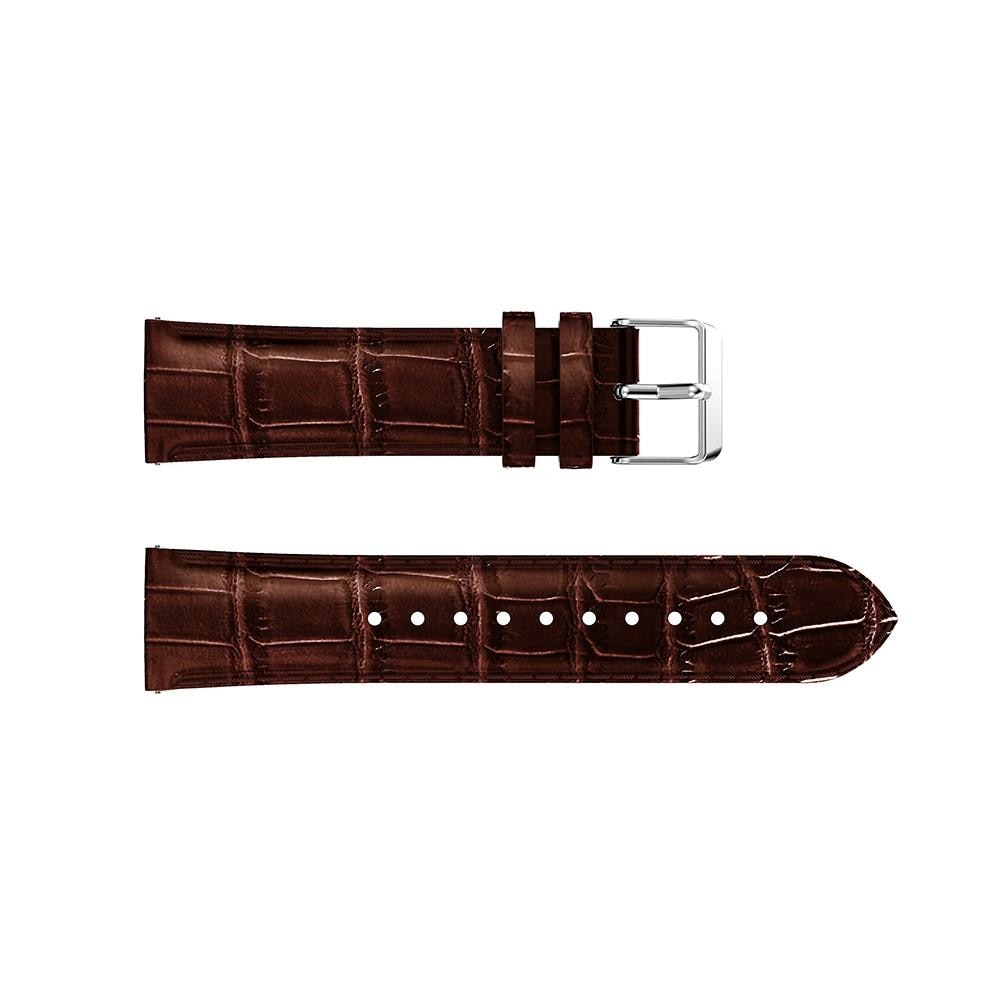 Croco Bracelet en cuir Garmin Vivomove Style, marron