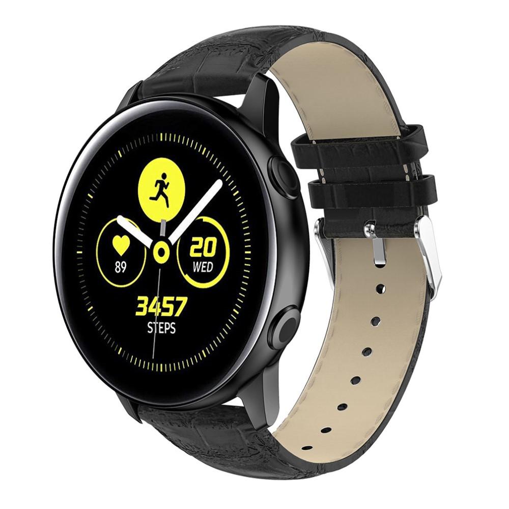 Croco Bracelet en cuir Samsung Galaxy Watch Active Noir