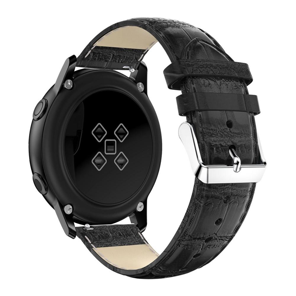 Croco Bracelet en cuir Samsung Galaxy Watch Active Noir