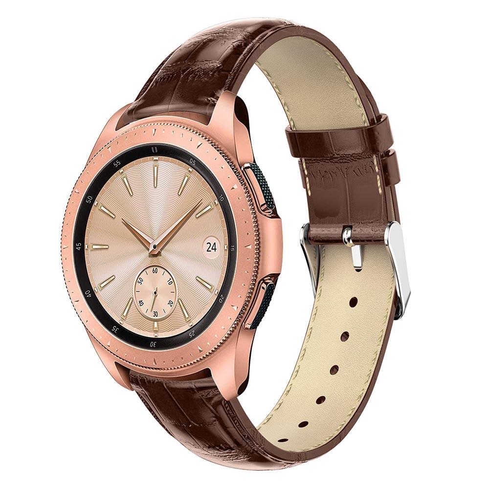Croco Bracelet en cuir Samsung Galaxy Watch 42mm Marron