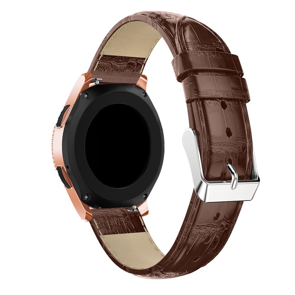 Croco Bracelet en cuir Samsung Galaxy Watch 42mm Marron