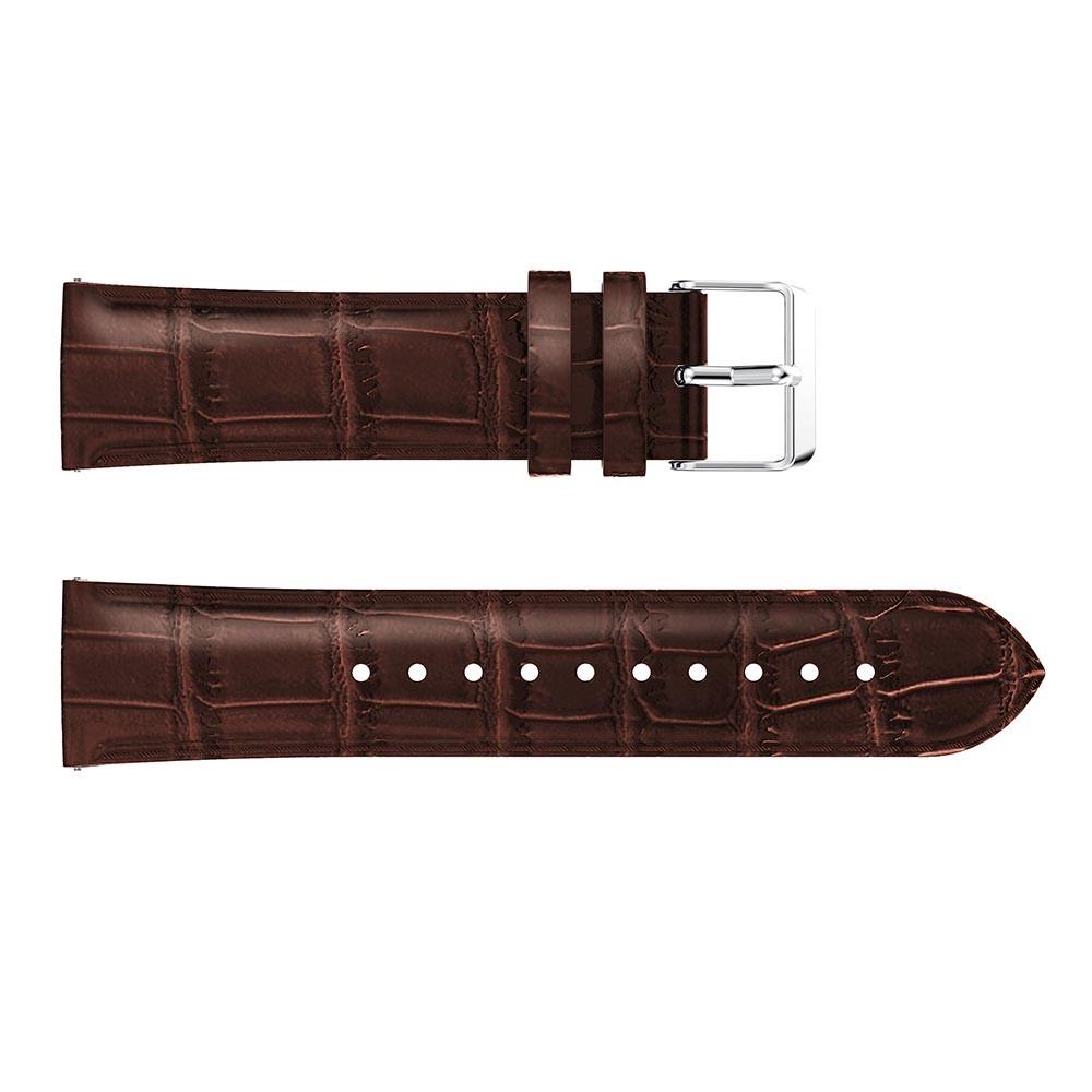 Croco Bracelet en cuir Samsung Galaxy Watch 42mm Marron