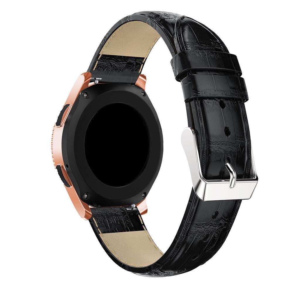 Croco Bracelet en cuir Hama Fit Watch 5910, noir
